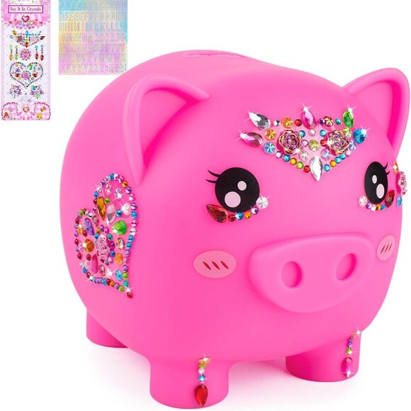 Piggy Bank Girls, Unbreakable Piggy Banks Large Money Coin Bank for Kids with DI - Picture 1 of 6